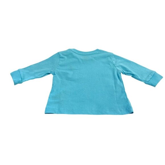 Ralph Lauren Baby Turqoise Girls Boys Cotton Long Sleeve Tee Shirt 3 Months NWOT - Picture 2 of 6